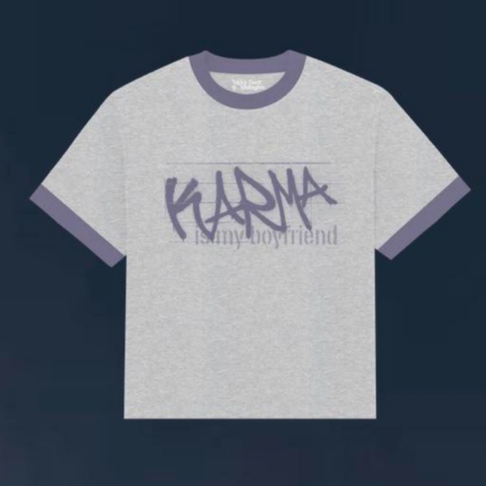 Taylor Swift Karma is My Boyfriend Cropped Ringer